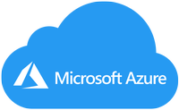 надпись 'Microsoft Azure' в голубом облаке