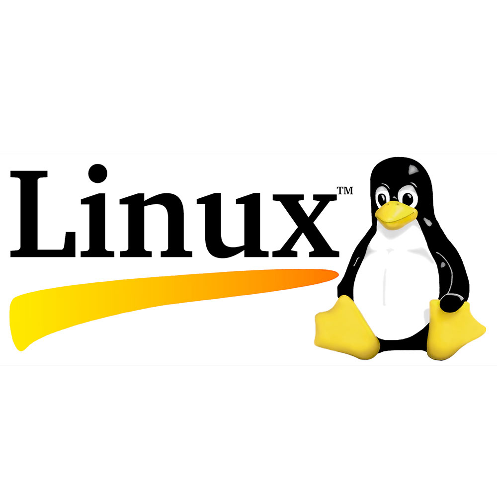 надпись 'Linux' и сидящий рядом пингвин