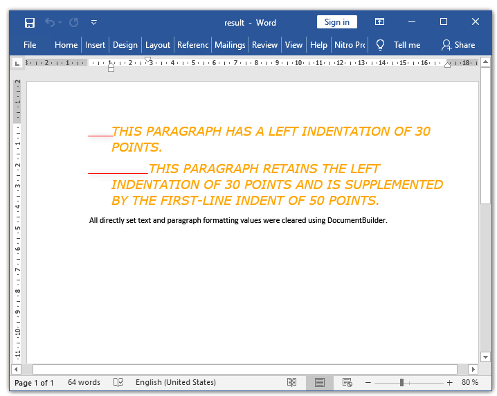 inserting paragraph